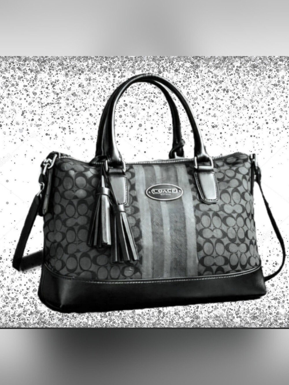 Coach Legacy Signature Stripe Molly Convertible Satchel (Model #21154)